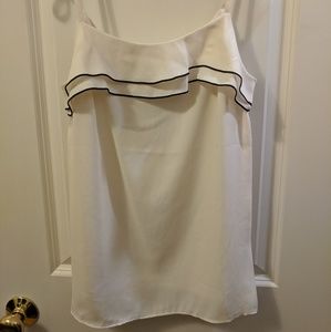 XS offwhite cami with ruffle